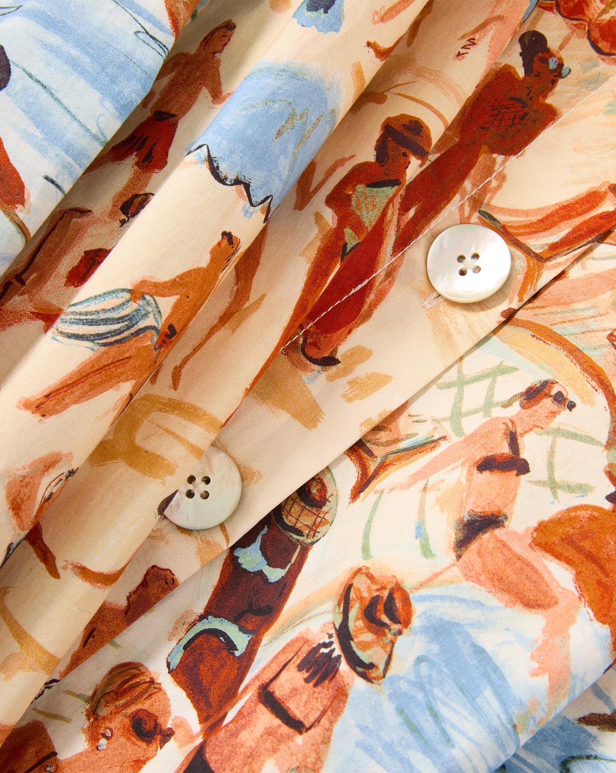 Veronica Beard | Fynnley Printed Midi Skirt in Sand Multi Sand Multi