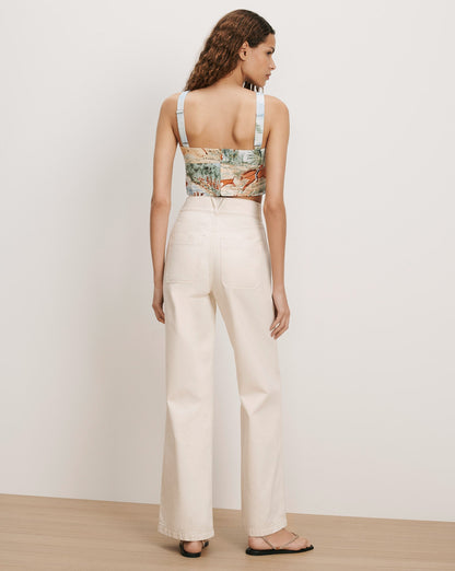 Veronica Beard | Vonette Beach Printed Tank Top in Sand Multi Sand Multi