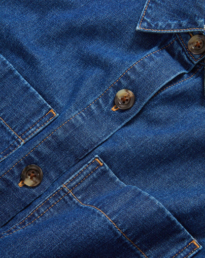 Veronica Beard | Spruce Boxy Button-Down Shirt in Dark Blue Starry Night Starry Night