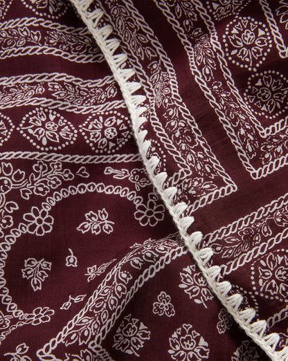 Veronica Beard | Tennison Bandana Short in Raisin/Dove White Raisin/Dove White