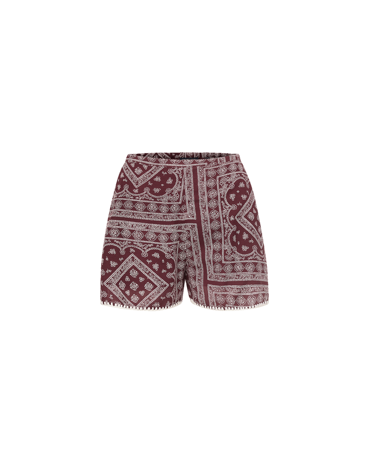 Veronica Beard | Tennison Bandana Short in Raisin/Dove White Raisin/Dove White