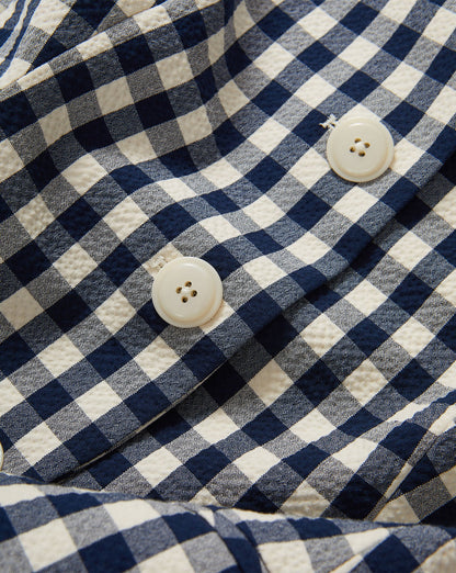 Veronica Beard | Lois Gingham Vest in Navy/Dove White Navy/Dove White
