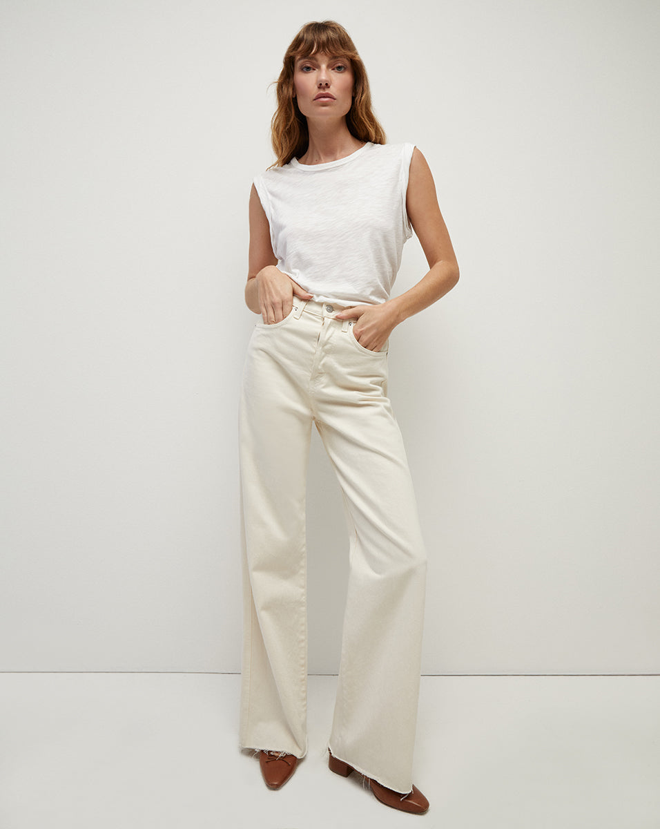 Veronica Beard | Taylor Wide-Leg Jean Ecru