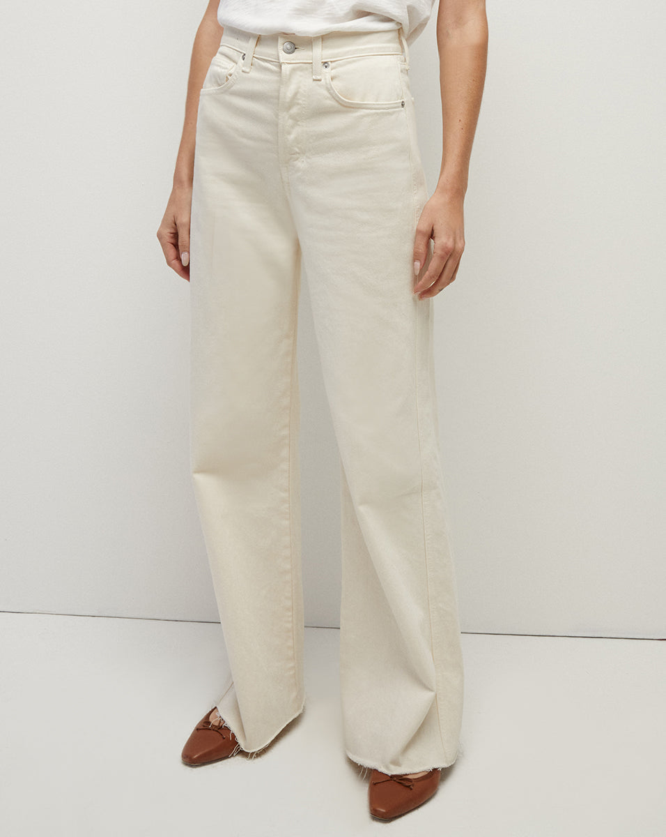 Veronica Beard | Taylor Wide-Leg Jean Ecru