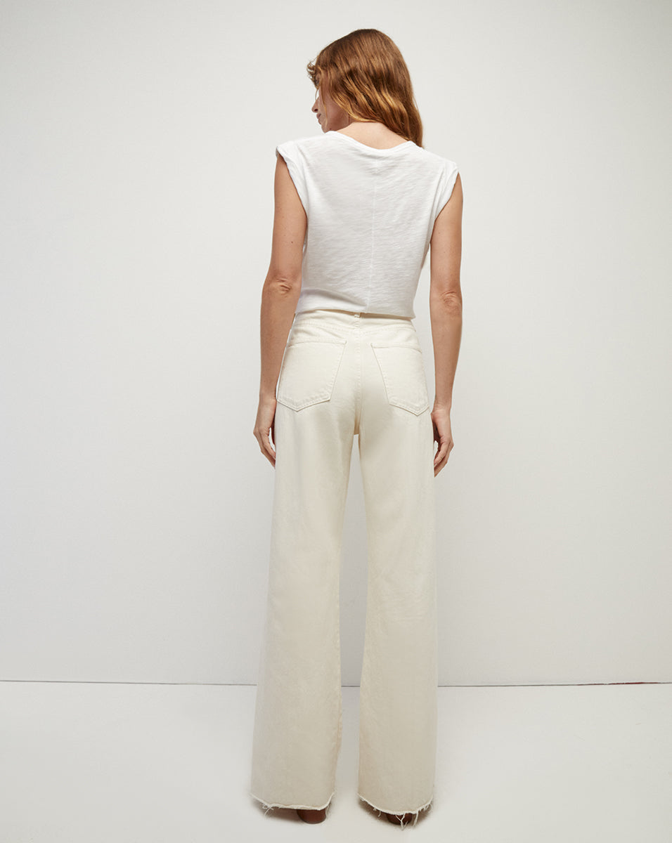 Veronica Beard | Taylor Wide-Leg Jean Ecru