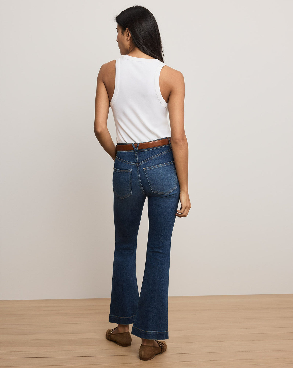 Veronica Beard | Carson Kick-Flare High-Rise Jean Bright Blue