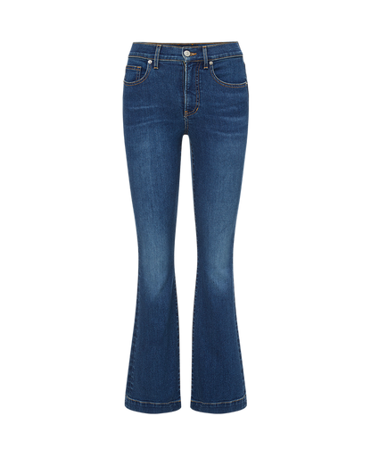 Veronica Beard | Carson Kick-Flare High-Rise Jean Bright Blue