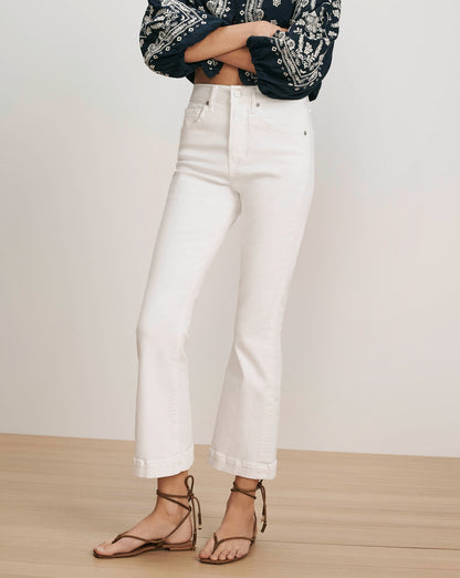 Veronica Beard | Carson Kick-Flare Jean in White White