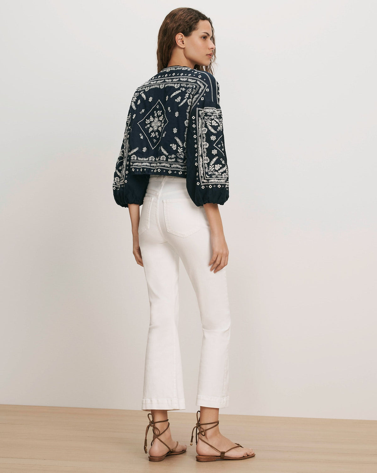 Veronica Beard | Carson Kick-Flare Jean in White White