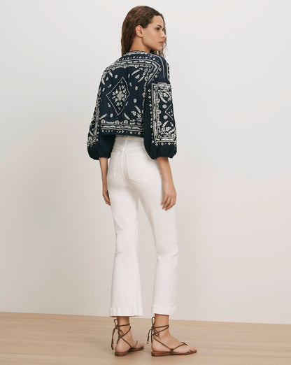 Veronica Beard | Carson Kick-Flare Jean in White White
