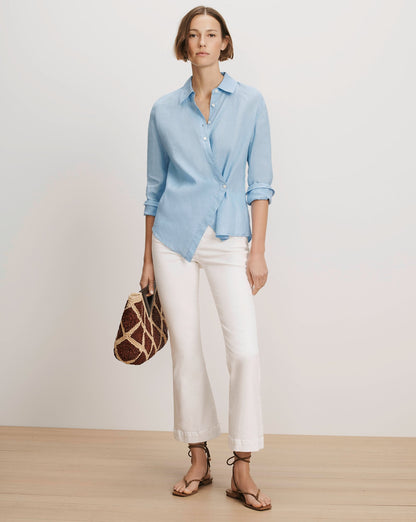 Veronica Beard | Carson Kick-Flare Jean in White White