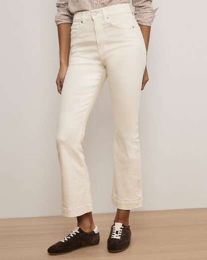 Veronica Beard | Carson Kick-Flare Jean in Ecru Ecru