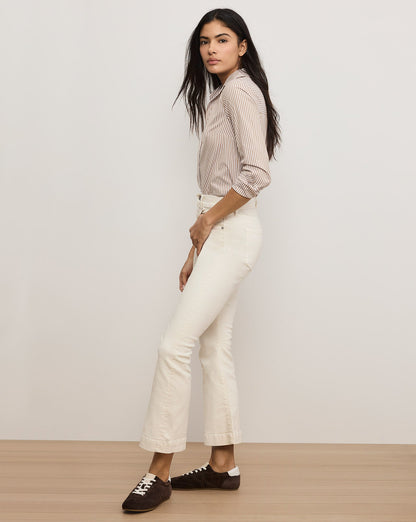 Veronica Beard | Carson Kick-Flare Jean in Ecru Ecru