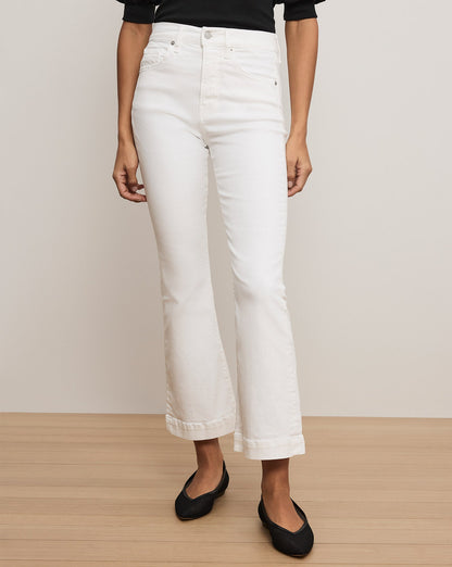 Veronica Beard | Carson Kick-Flare Jean | Extended in White White