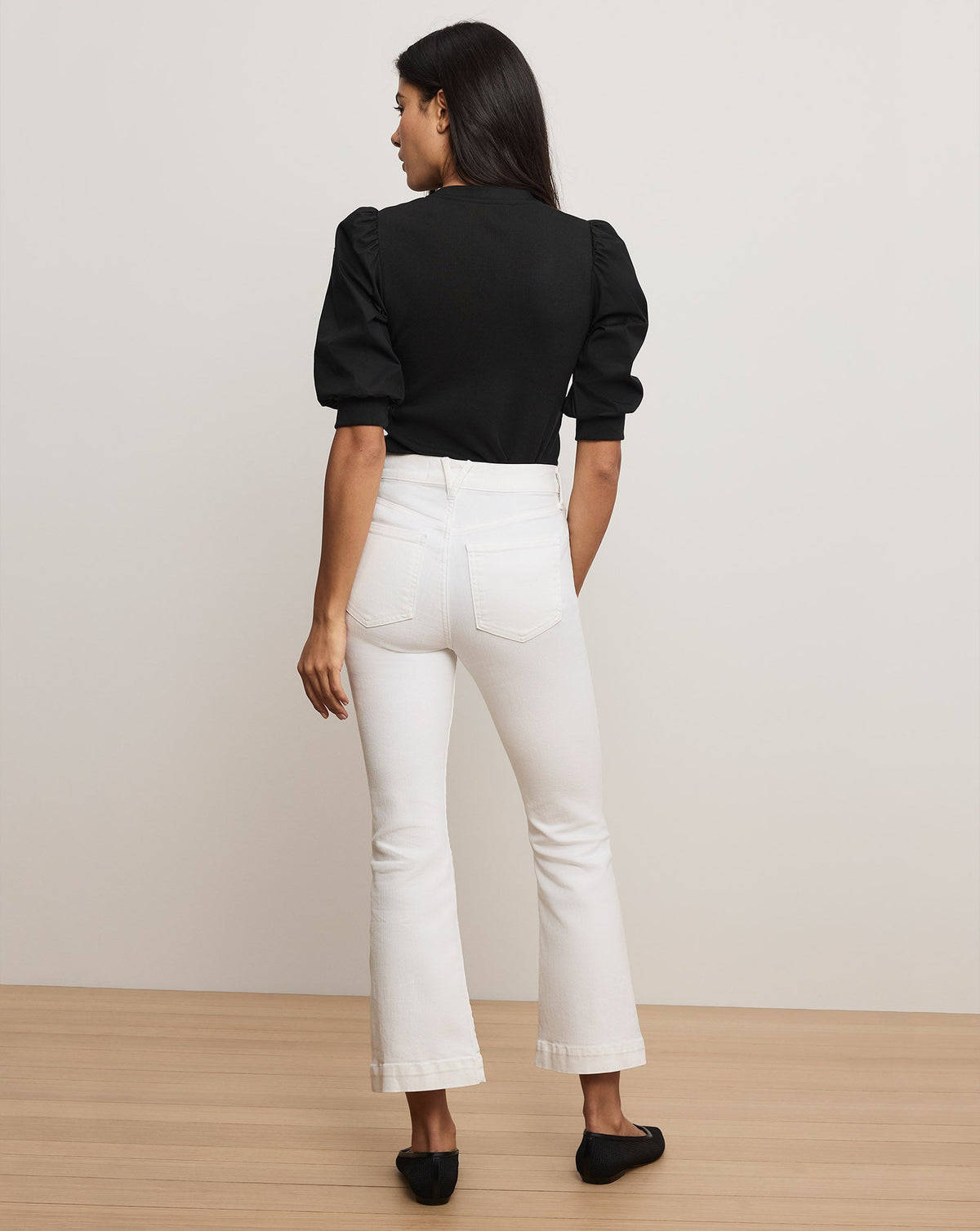 Veronica Beard | Carson Kick-Flare Jean | Extended in White White