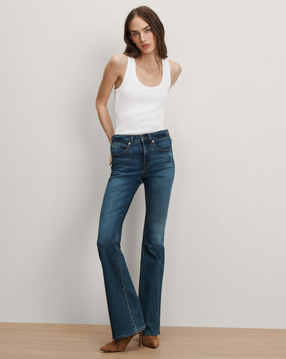 Veronica Beard | Beverly Skinny-Flare Jean Extended Bright Blue