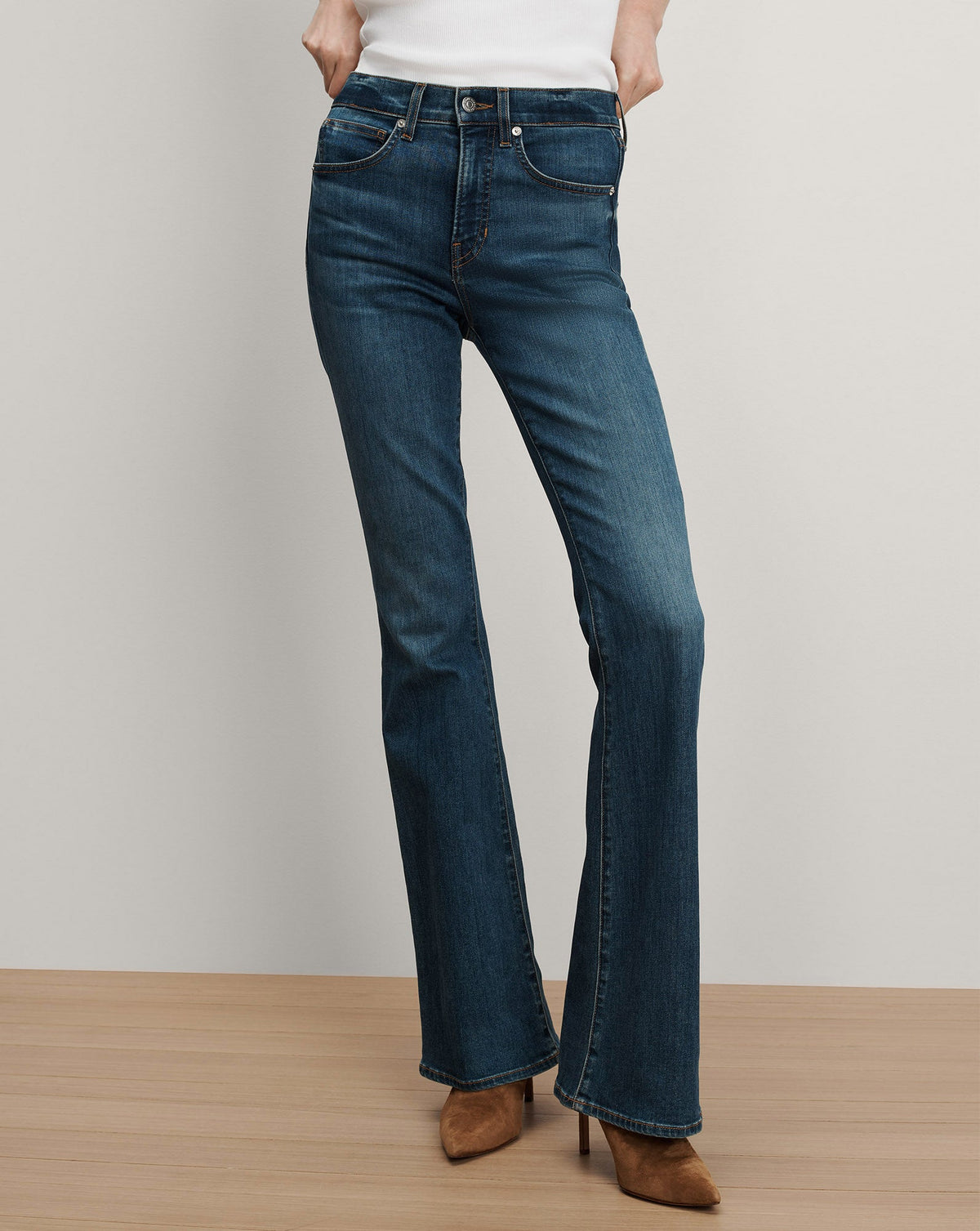 Veronica Beard | Beverly Skinny-Flare Jean Extended Bright Blue