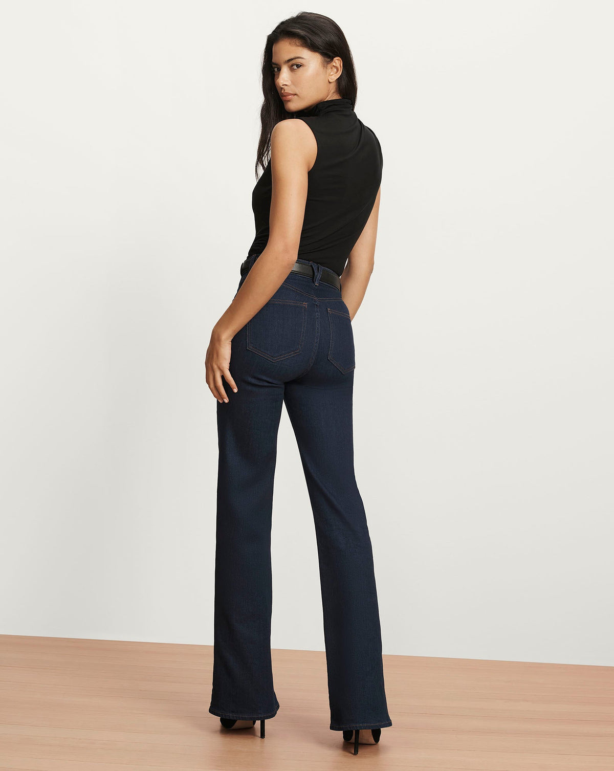 Veronica Beard | Crosbie Slim Wide-Leg Jean in Indigo Rinse Indigo Rinse