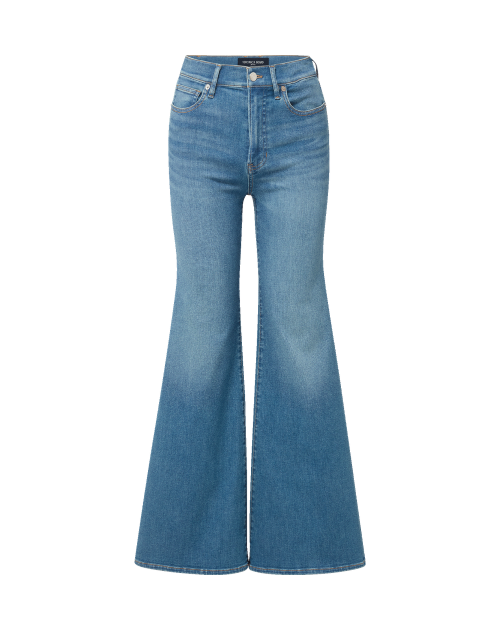 Veronica Beard | Joplin Flare Jean in Medium Wash Pool Party Pool Party