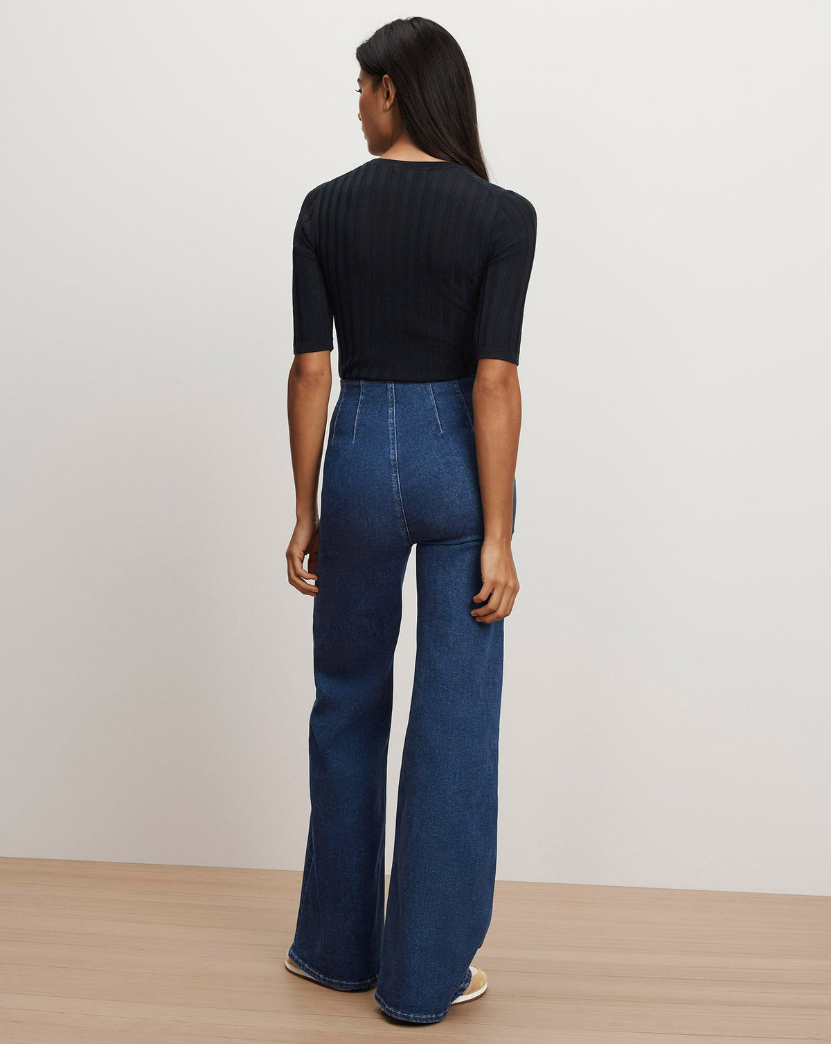 Veronica Beard | Joplin Off-Duty Flare Jean in Dark Bright Blue Bright Blue