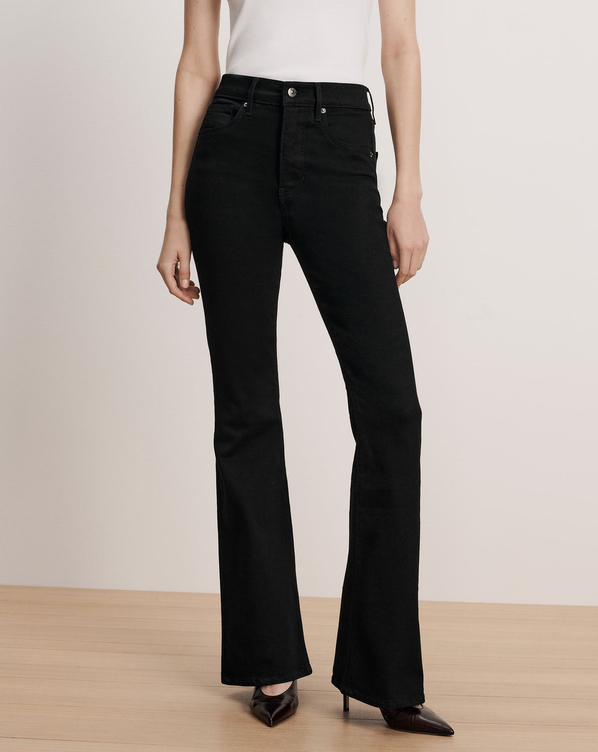 Veronica Beard | Beverly High-Rise Skinny Flare Jean Onyx