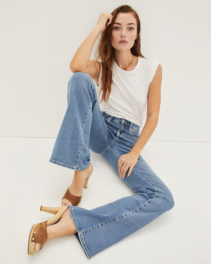 Veronica Beard | Beverly High Rise Skinny Flare Iceberg