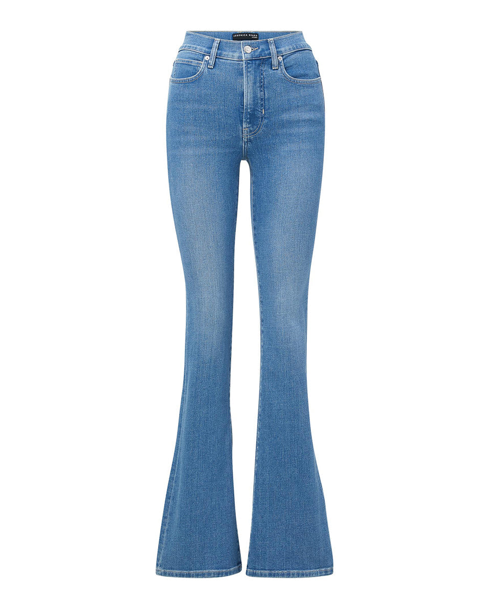 Veronica Beard | Beverly High Rise Skinny Flare Iceberg