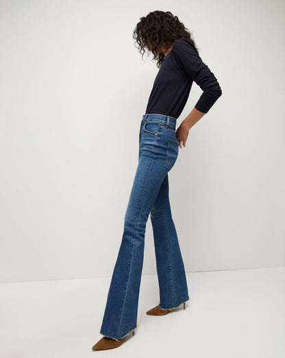 Veronica Beard | Cameron Raw Hem Bootcut Jean Serendipity