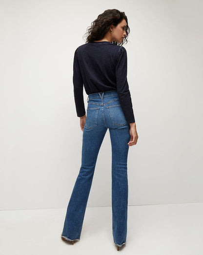 Veronica Beard | Cameron Raw Hem Bootcut Jean Serendipity