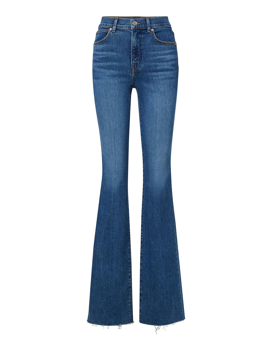Veronica Beard | Cameron Raw Hem Bootcut Jean Serendipity
