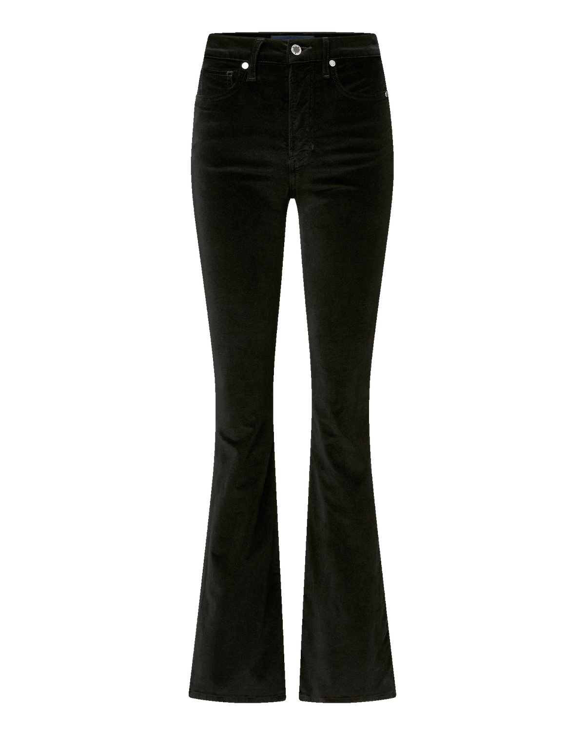 Veronica Beard | Beverly Velvet Skinny-Flare Pant in Black Black