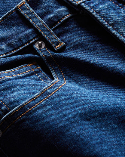 Veronica Beard | Beverly Loafer Length Skinny-Flare Jean in Bright Blue Bright Blue