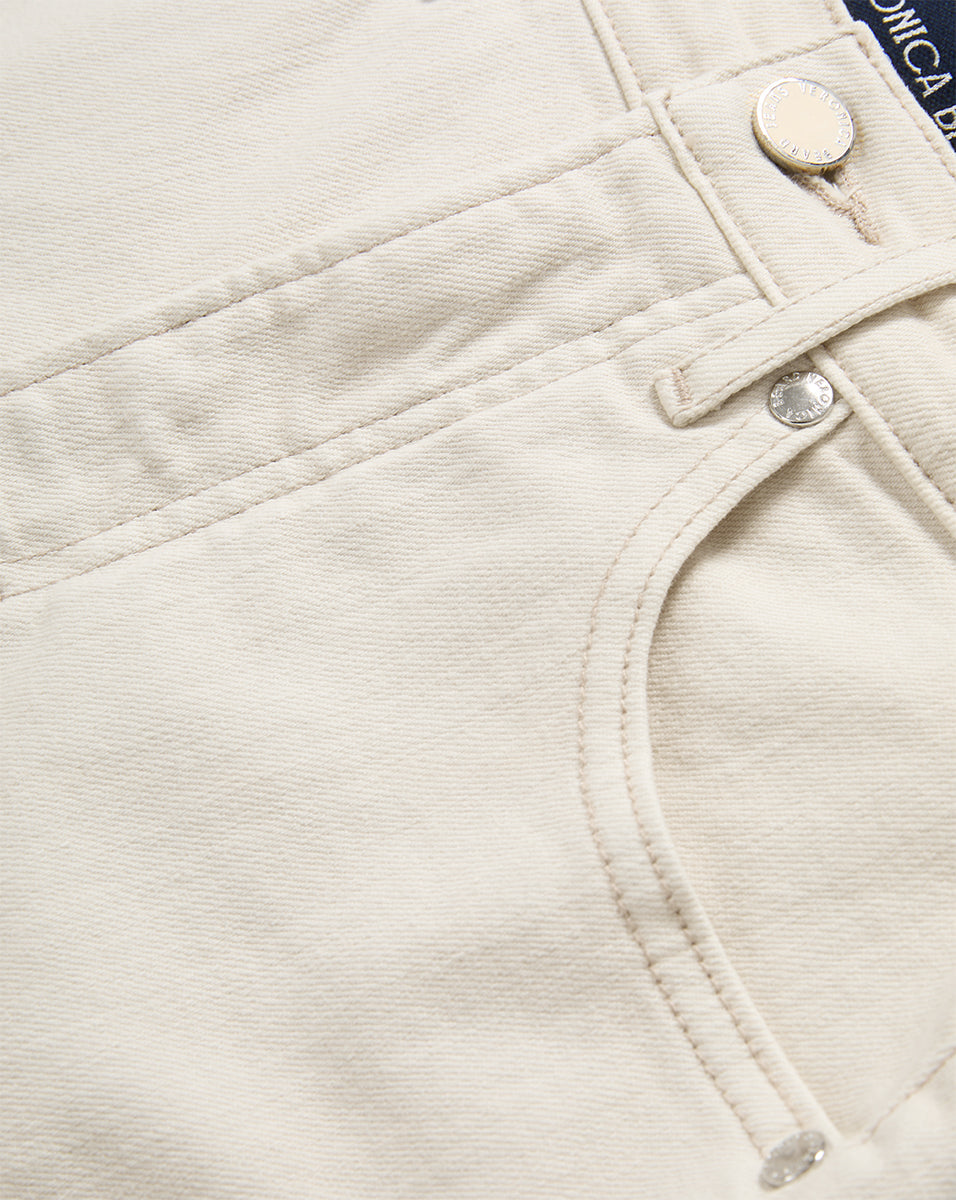 Veronica Beard | Beverly Skinny-Flare Jean in Ecru Ecru
