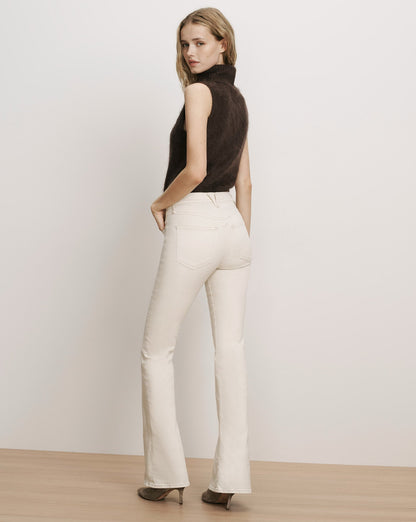 Veronica Beard | Beverly Skinny-Flare Jean in Ecru Ecru