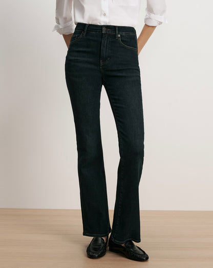 Veronica Beard | Cameron Bootcut Jean in Dark Blue Dark Ink