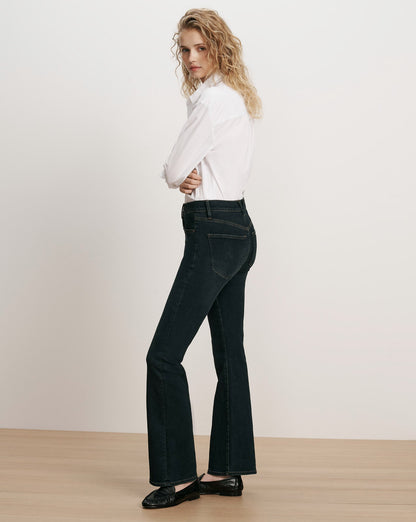Veronica Beard | Cameron Bootcut Jean in Dark Blue Dark Ink