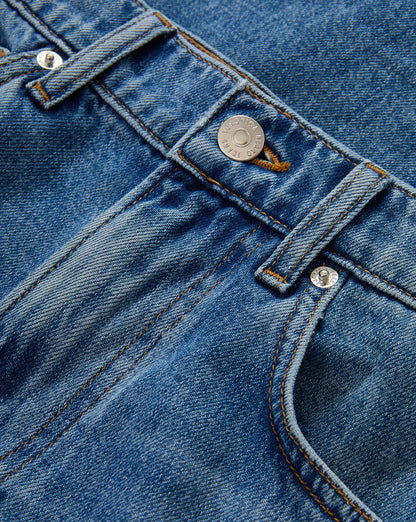 Veronica Beard | Kasey Wide-Leg Jean in Blue Wash Denim Bright Lakeshore Bright Lakeshore
