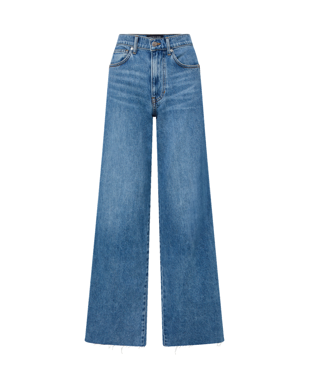 Veronica Beard | Kasey Wide-Leg Jean in Blue Wash Denim Bright Lakeshore Bright Lakeshore
