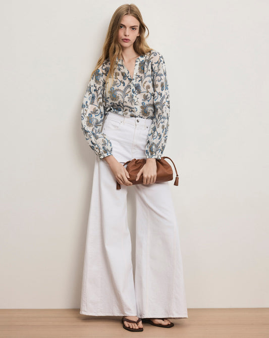 Veronica Beard | Vicki Extra-Wide-Leg Jean in White White