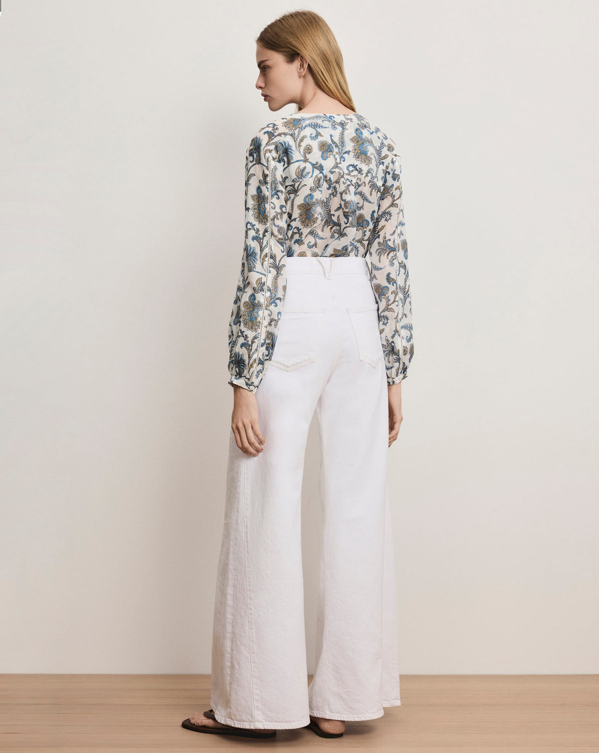 Veronica Beard | Vicki Extra-Wide-Leg Jean in White White