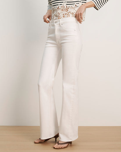 Veronica Beard | Crosbie Slim Wide-Leg Jean in White White