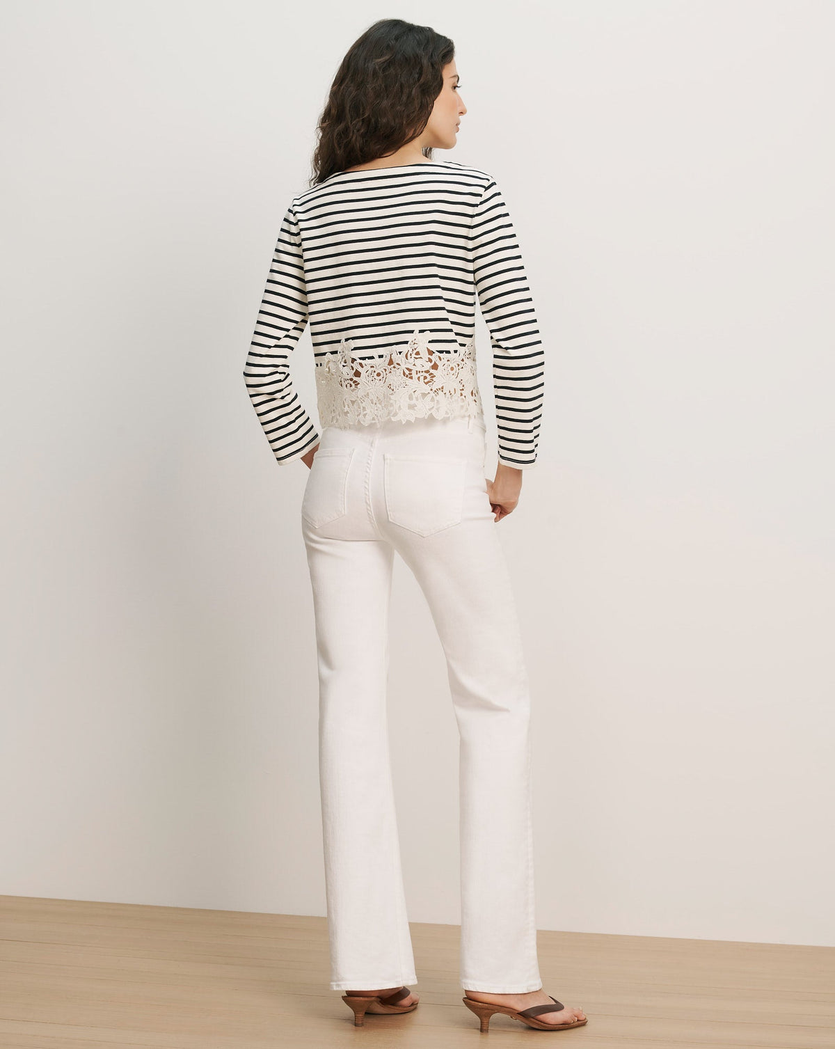Veronica Beard | Crosbie Slim Wide-Leg Jean in White White