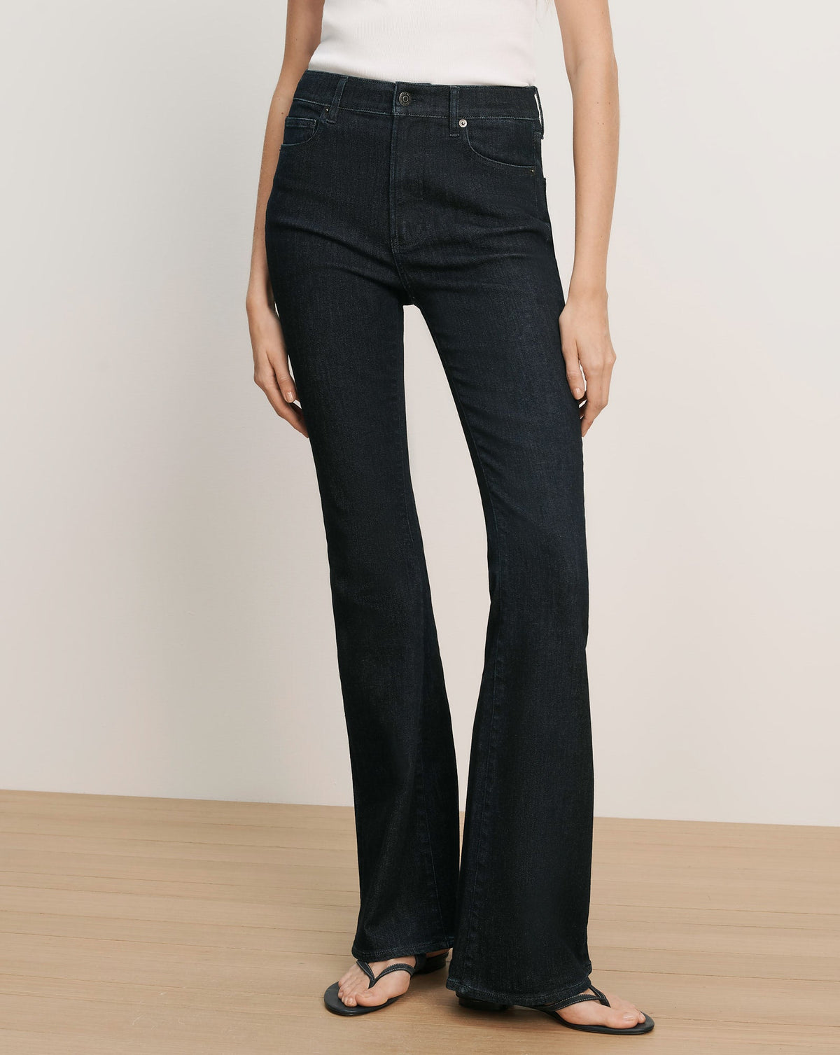 Veronica Beard | Beverly Skinny-Flare Jean in Dark Wash Indigo Rinse Indigo Rinse