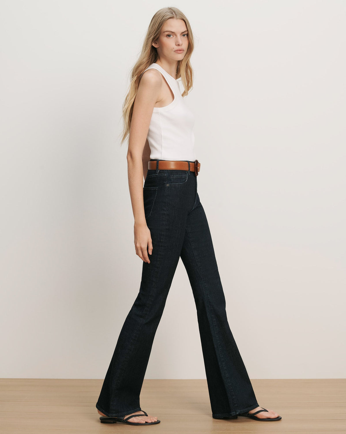 Veronica Beard | Beverly Skinny-Flare Jean in Dark Wash Indigo Rinse Indigo Rinse