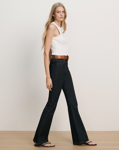 Veronica Beard | Beverly Skinny-Flare Jean in Dark Wash Indigo Rinse Indigo Rinse