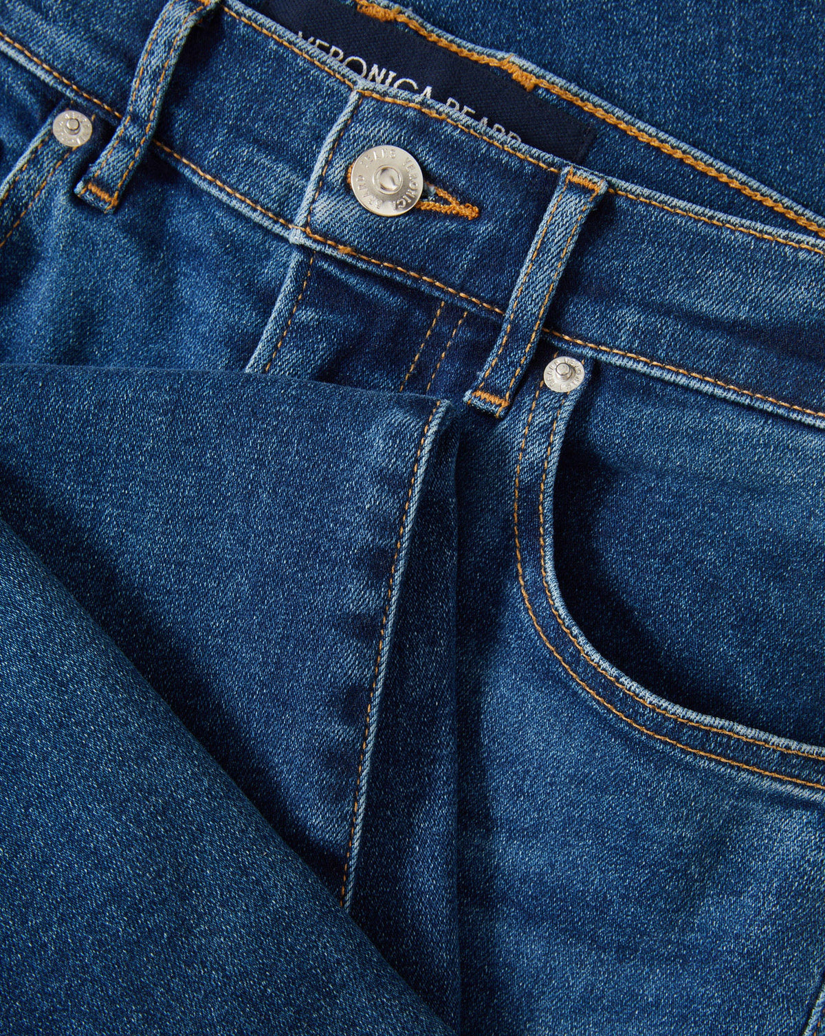 Veronica Beard | Crosbie Slim Wide-Leg Jean in Medium-Wash Bright Blue Bright Blue