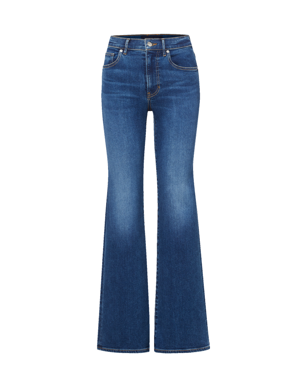 Veronica Beard | Crosbie Slim Wide-Leg Jean in Medium-Wash Bright Blue Bright Blue