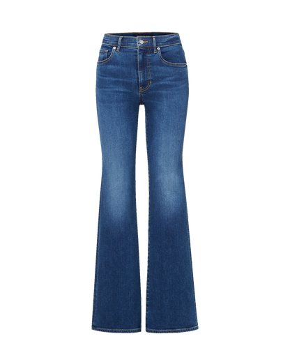 Veronica Beard | Crosbie Slim Wide-Leg Jean in Medium-Wash Bright Blue Bright Blue