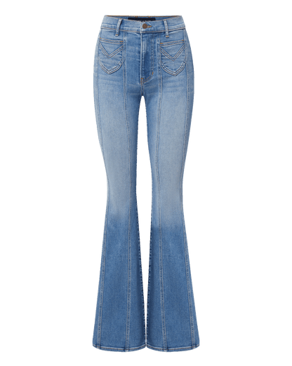 Veronica Beard | Beverly Skinny-Flare Jeans with Saddle Seam Sneak Peek