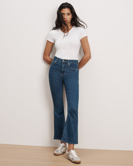 Veronica Beard | Carson Kick-Flare Jean in Bright Blue Bright Blue